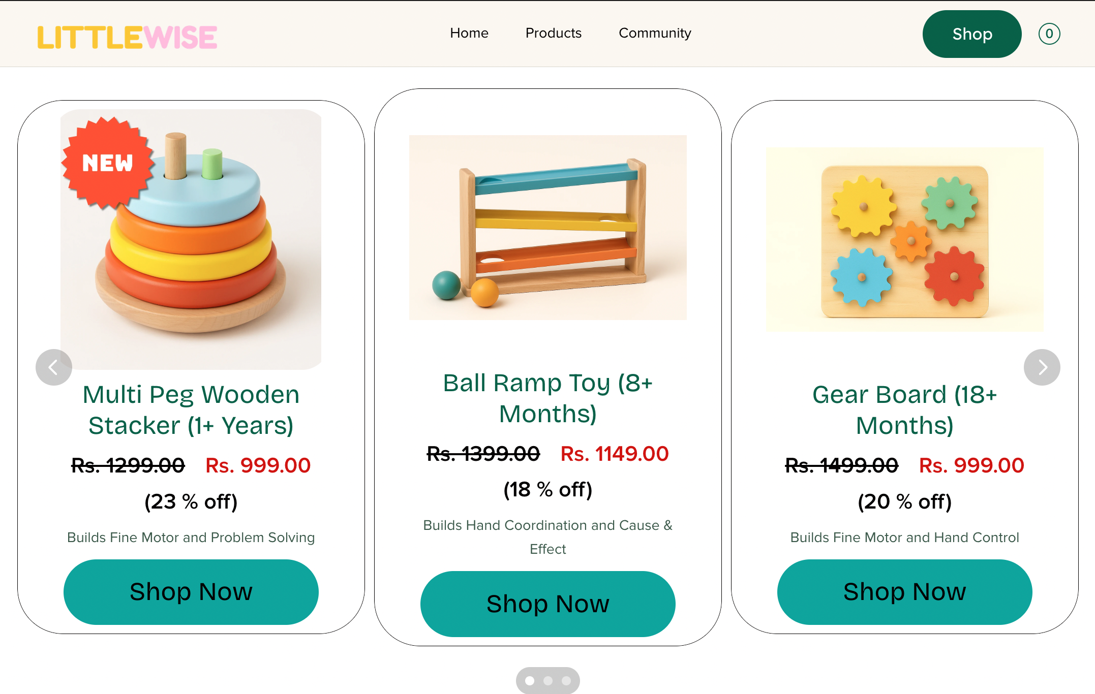 Littlewise product page